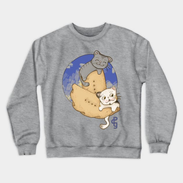 Empanada Cats Crewneck Sweatshirt by Sutilmente